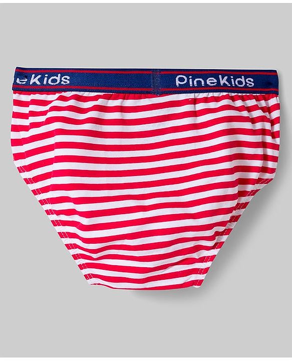 Pine Kids Cotton Elastane Knit Printed Briefs Pack of 3 - Multicolor