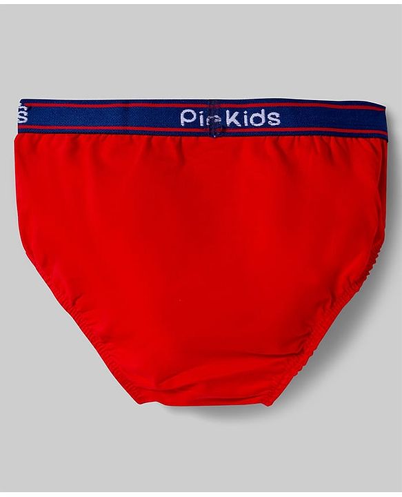 Pine Kids Cotton Elastane Knit Printed Briefs Pack of 3 - Multicolor
