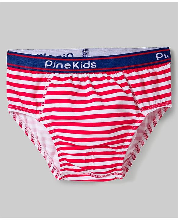 Pine Kids Cotton Elastane Knit Printed Briefs Pack of 3 - Multicolor