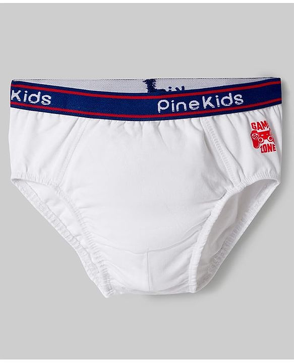 Pine Kids Cotton Elastane Knit Printed Briefs Pack of 3 - Multicolor