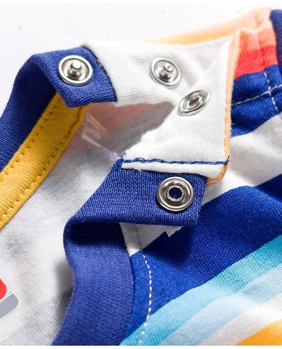 Babyhug Single Jersey Knit Sleeveless Striped T-Shirt & Shorts Set - Multicolor