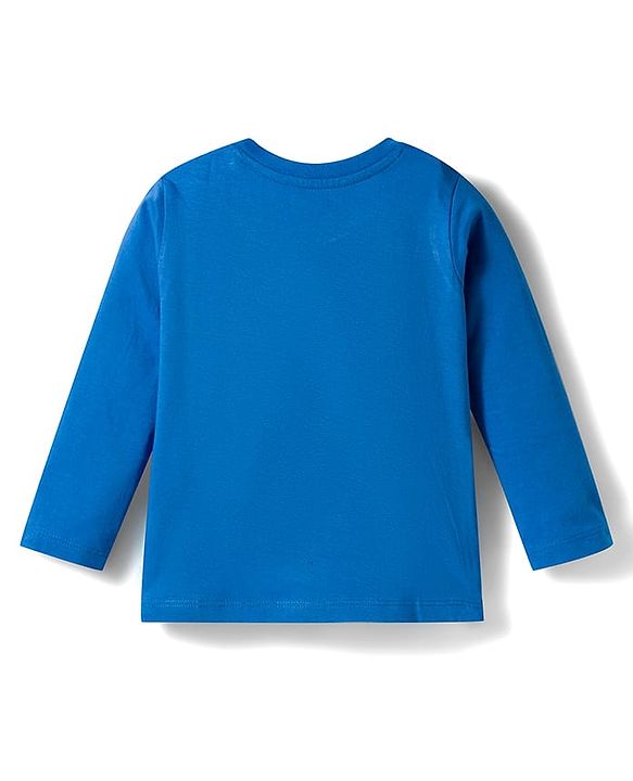 Babyhug Cotton Knit Full Sleeves Striped T-Shirts with Animal Print Pack of 3 - Blue White & Red
