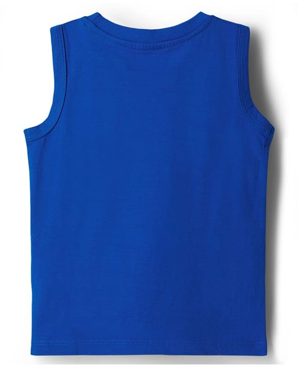 Babyhug Cotton Knit Sleeveless Tank T-Shirts with Vehicle Print & Stripes Pack of 3 - Multicolor