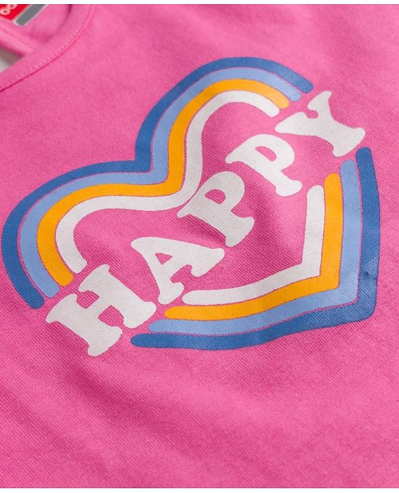 Babyhug Cotton Knit Half Sleeves T-Shirts With Heart & Text Print Pack of 2 - Multcolor