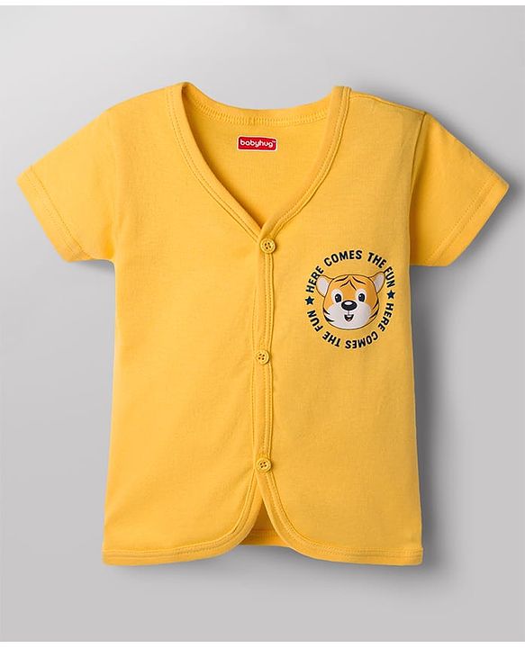 Babyhug Cotton Knit Half Sleeves Co-Ords T-Shirt & Shorts Night Suit Animal Print Pack of 2 - Multicolour