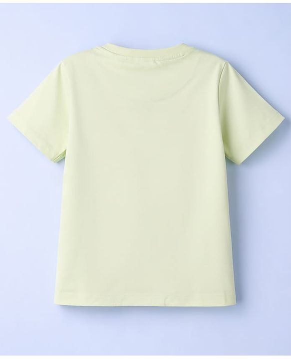 Pine Kids Cotton Knit T-Shirts Half Sleeves Round Neck Graphic Limegreen 4-5 Years
