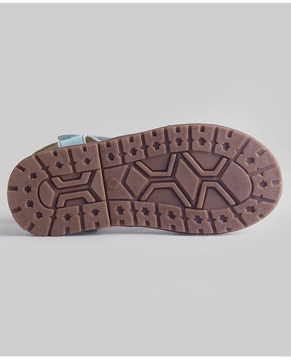 Pine Kids Solid Colour Velcro Closure Sandals - Light Blue