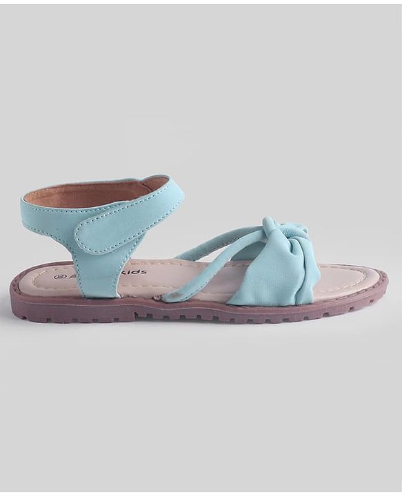 Pine Kids Solid Colour Velcro Closure Sandals - Light Blue
