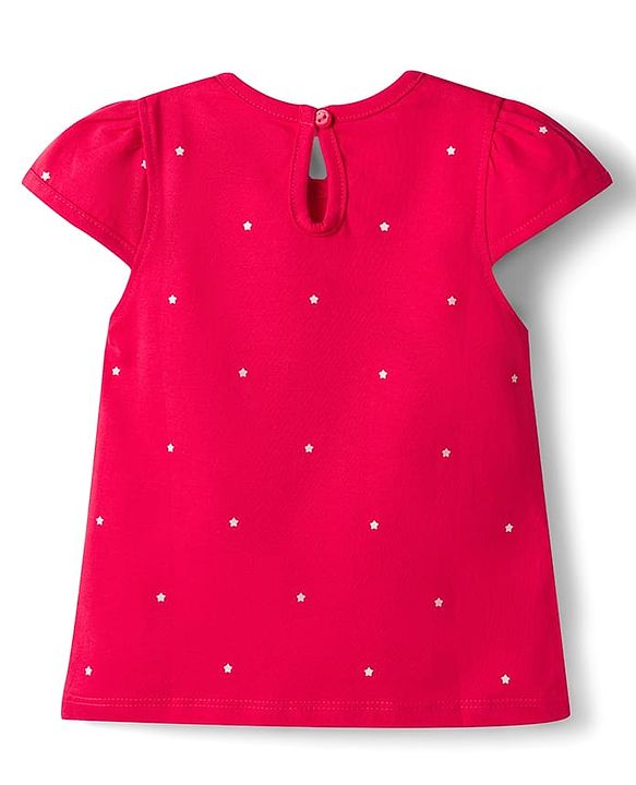 Babyhug Cotton Knit Half Sleeves T-Shirts With Heart & Star Print Pack of 3 - Multicolor