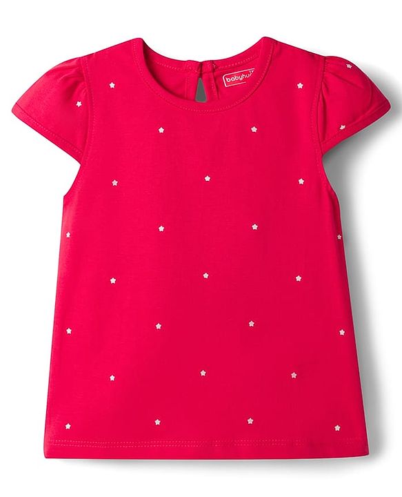 Babyhug Cotton Knit Half Sleeves T-Shirts With Heart & Star Print Pack of 3 - Multicolor