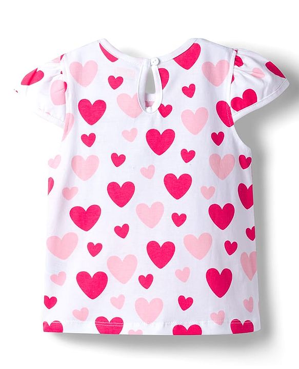 Babyhug Cotton Knit Half Sleeves T-Shirts With Heart & Star Print Pack of 3 - Multicolor