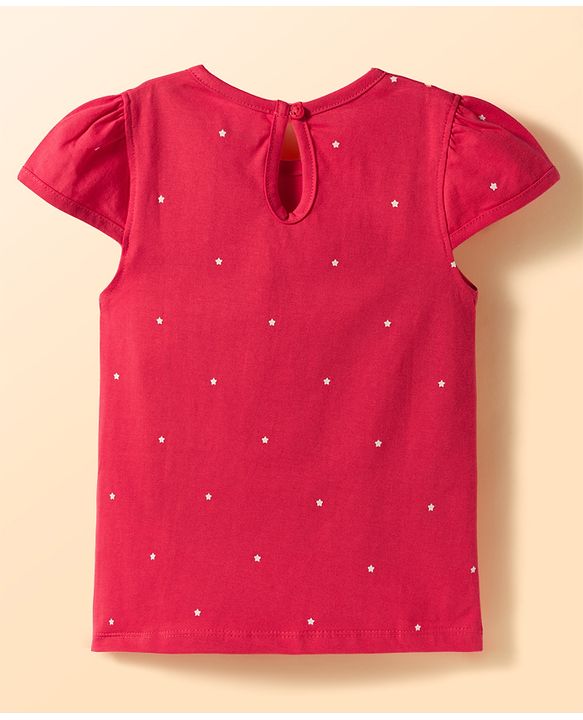 Babyhug Cotton Knit Half Sleeves T-Shirts With Heart & Star Print Pack of 3 - Multicolor