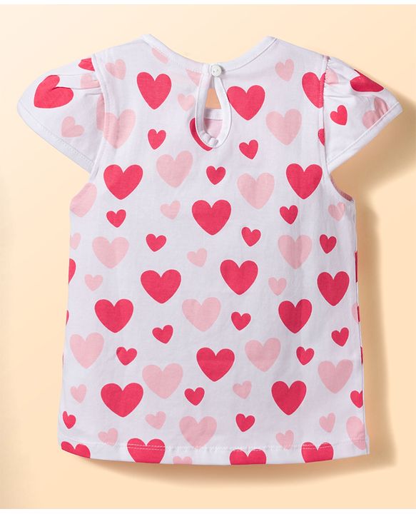 Babyhug Cotton Knit Half Sleeves T-Shirts With Heart & Star Print Pack of 3 - Multicolor