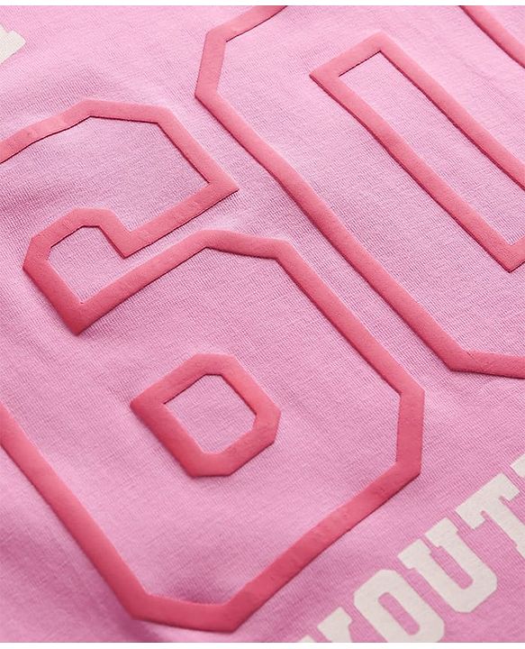 Pine Kids Cotton Knit T-Shirt with Graphic Print Pink 4-5 Years