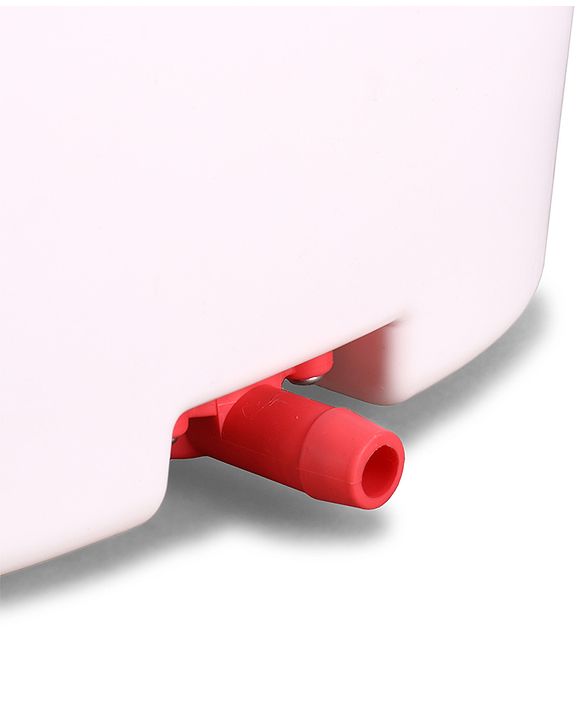 Babyhug 2-in-1 Foldable Baby Bath Tub with Bathing Chair & Soft Cushion - Red| Anti-Slip Base| Space-Saving Design| Comfortable & Safe for Newborns to Toddlers| 0-3 Years