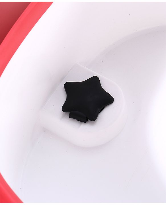 Babyhug 2-in-1 Foldable Baby Bath Tub with Bathing Chair & Soft Cushion - Red| Anti-Slip Base| Space-Saving Design| Comfortable & Safe for Newborns to Toddlers| 0-3 Years