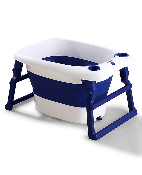 Babyhug 2-in-1 Foldable Baby Bath Tub with Bathing Chair & Soft Cushion - Red| Anti-Slip Base| Space-Saving Design| Comfortable & Safe for Newborns to Toddlers| 0-3 Years
