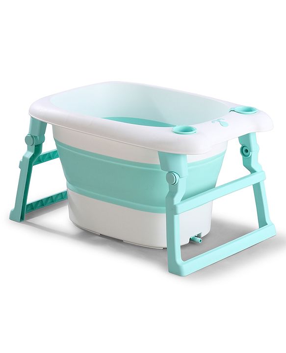 Babyhug 2-in-1 Foldable Baby Bath Tub with Bathing Chair & Soft Cushion - Red| Anti-Slip Base| Space-Saving Design| Comfortable & Safe for Newborns to Toddlers| 0-3 Years