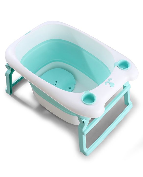 Babyhug 2-in-1 Foldable Baby Bath Tub with Bathing Chair & Soft Cushion - Red| Anti-Slip Base| Space-Saving Design| Comfortable & Safe for Newborns to Toddlers| 0-3 Years