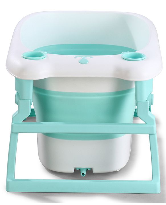 Babyhug 2-in-1 Foldable Baby Bath Tub with Bathing Chair & Soft Cushion - Red| Anti-Slip Base| Space-Saving Design| Comfortable & Safe for Newborns to Toddlers| 0-3 Years