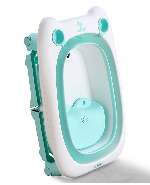 Babyhug 2-in-1 Foldable Baby Bath Tub with Bathing Chair & Soft Cushion - Red| Anti-Slip Base| Space-Saving Design| Comfortable & Safe for Newborns to Toddlers| 0-3 Years