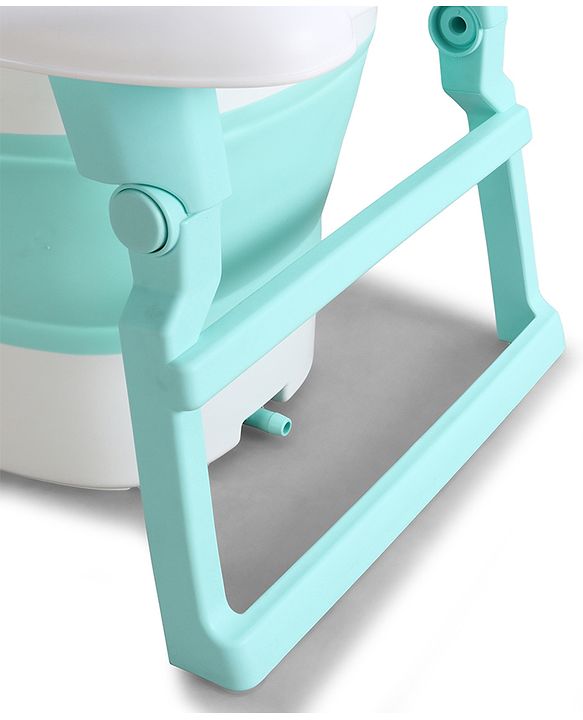 Babyhug 2-in-1 Foldable Baby Bath Tub with Bathing Chair & Soft Cushion - Red| Anti-Slip Base| Space-Saving Design| Comfortable & Safe for Newborns to Toddlers| 0-3 Years