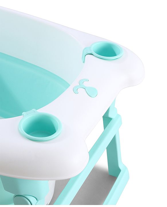 Babyhug 2-in-1 Foldable Baby Bath Tub with Bathing Chair & Soft Cushion - Red| Anti-Slip Base| Space-Saving Design| Comfortable & Safe for Newborns to Toddlers| 0-3 Years
