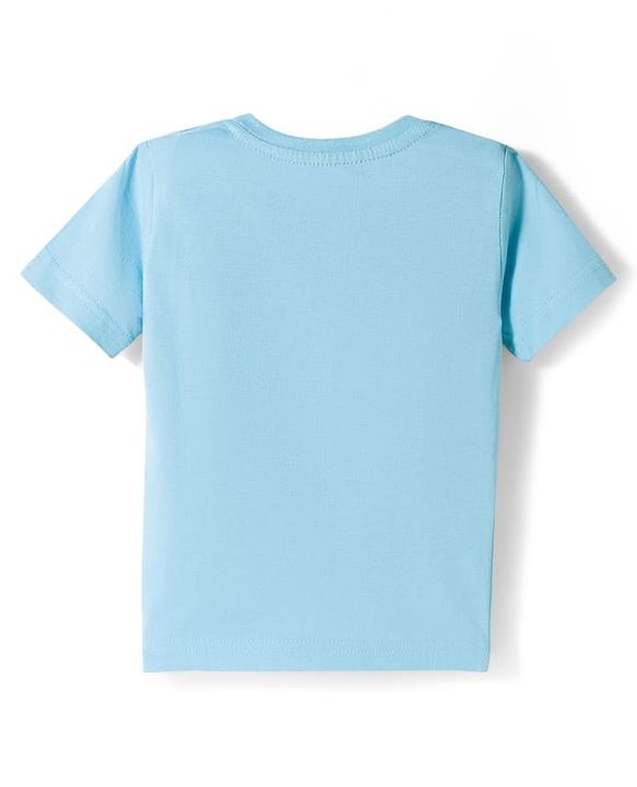 Babyhug Cotton Knit Half Sleeves Striped Text & Sun Printed T-Shirts Pack of 3 - Blue  & White