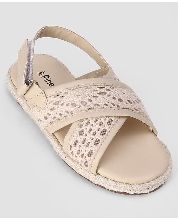Pine Kids Velcro Closure Sandal - Beige