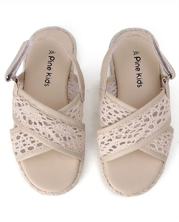 Pine Kids Velcro Closure Sandal - Beige