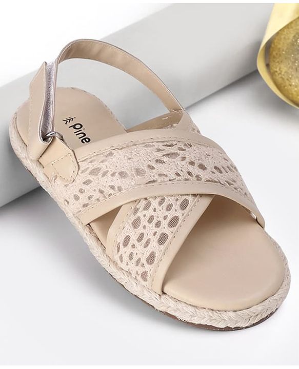 Pine Kids Velcro Closure Sandal - Beige
