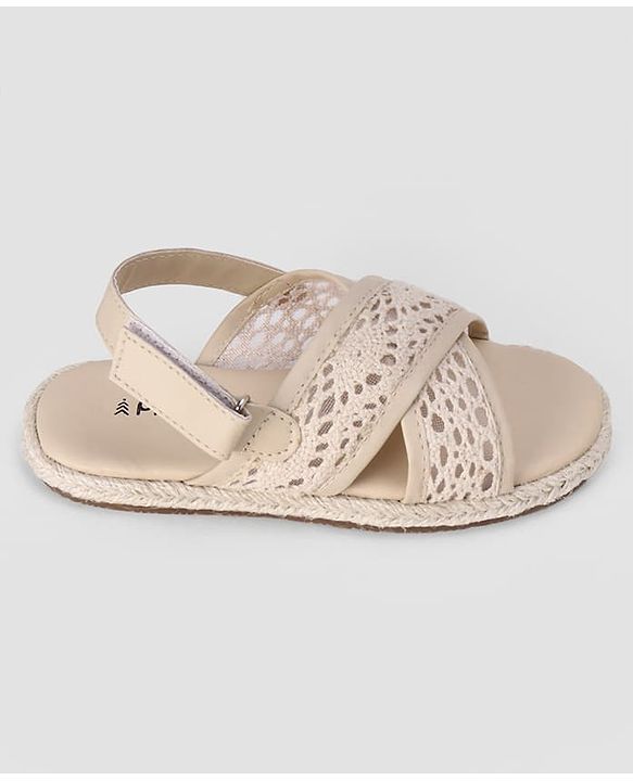 Pine Kids Velcro Closure Sandal - Beige