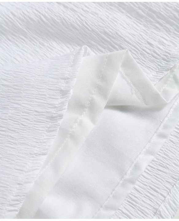 Babyhug Cotton Woven Frill Sleeves Top with Kiwi Embroidery & Shorts Set - White & Green