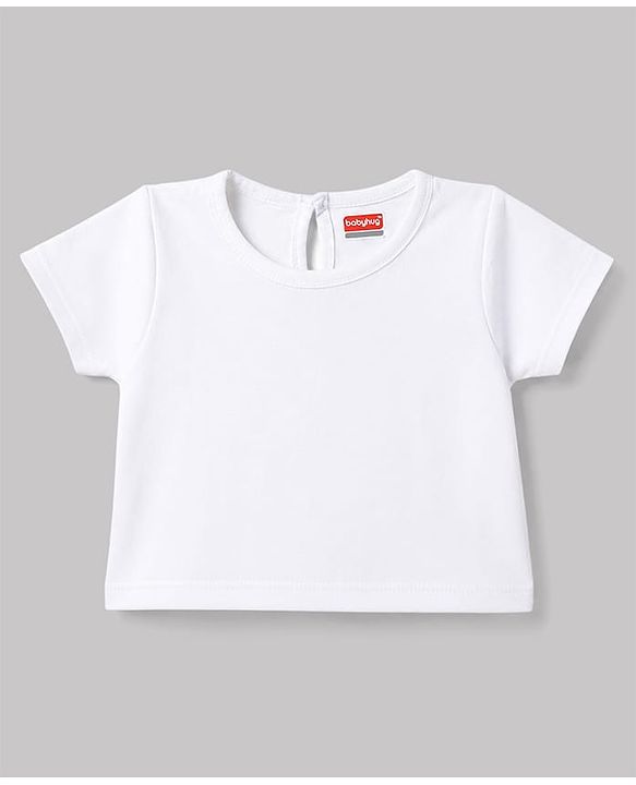Babyhug Single Jersey Knit Frock & Bloomer With Half Sleeves Tee & Rainbow Print - Blue
