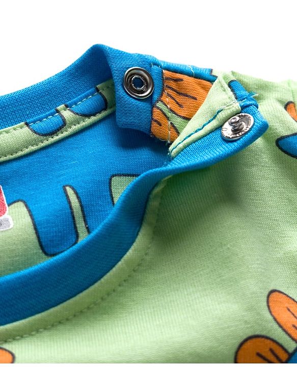Babyhug Cotton Knit Full Sleeves Dino Printed Co-Ords T-Shirt & Pyjama Night Suit - Light Green