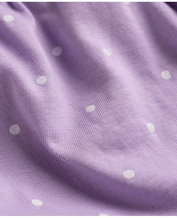 Babyhug 100% Cotton Knit Polka Dots Printed Bloomers Pack of 3 - Peach Lilac & White