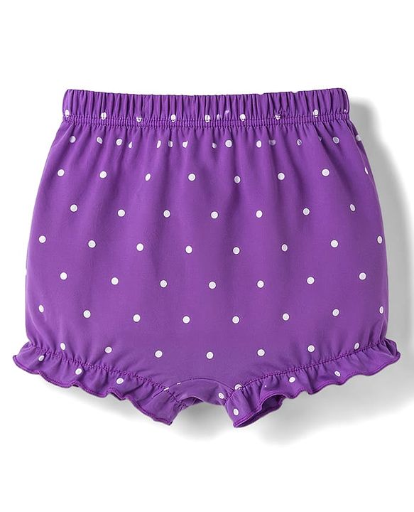 Babyhug 100% Cotton Single Jersey Knit Polka Dot Printed Bloomers Pack of 3 - Dark Pink & Light Blue