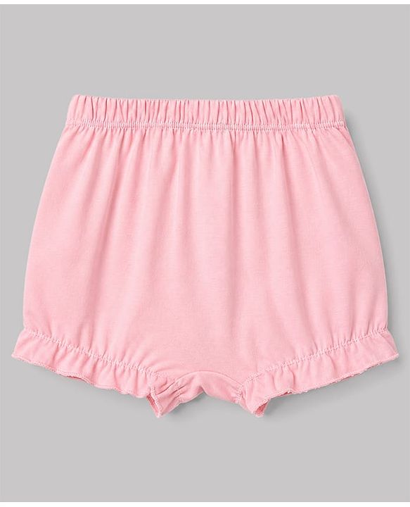 Babyhug 100% Cotton Single Jersey Knit Bloomers With Floral Print Pack of 3 - Multicolor