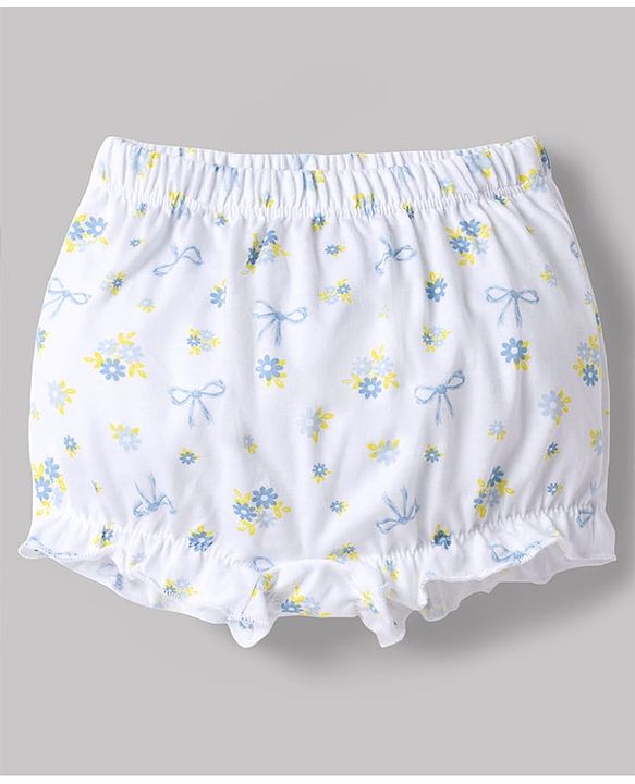 Babyhug 100% Cotton Knit Bloomers with Duck & Floral Print Pack of 3 - Multicolor