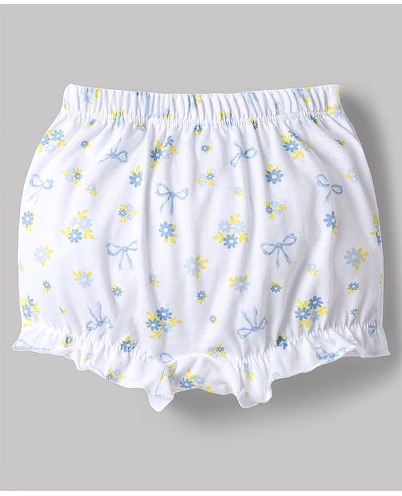 Babyhug 100% Cotton Knit Bloomers with Duck & Floral Print Pack of 3 - Multicolor