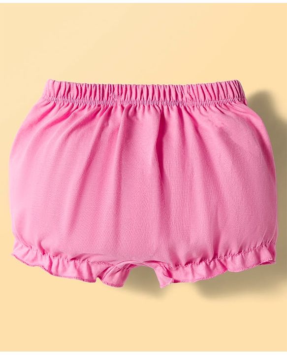 Babyhug 100% Cotton Knit Bloomers With Floral & Duck Print Pack of 3 - Multicolor