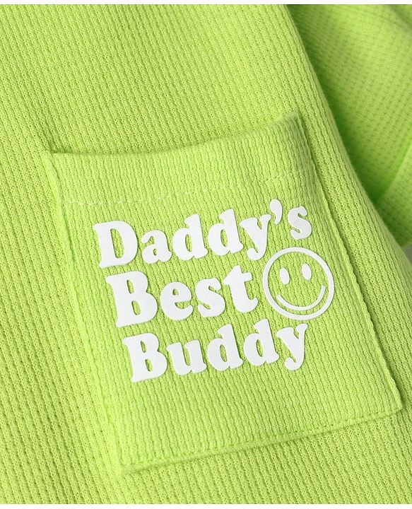 Babyhug Cotton Knit T-Shirts Half Sleeves Structured with Graphics Limegreen 6-9 Months