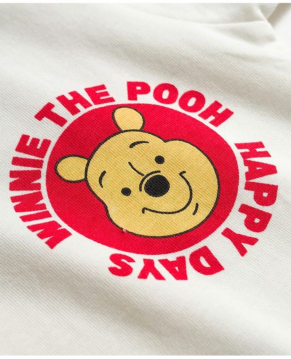 Babyhug Disney Single Jersey Knit Half Sleeves T-Shirt & Shorts Set with Winnie The Pooh Graphics - Multicolor