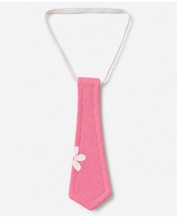Babyhug Single Jersey Knit Frock with Half Sleeves and Floral Print - Pink