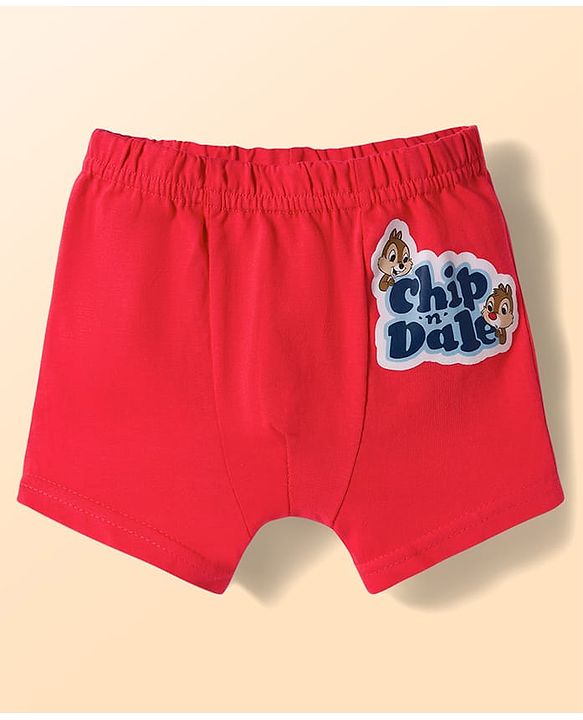 Babyhug Disney Single Jersey Knit Trunks with Chip n Dale Graphic Pack of 3 - Multicolor