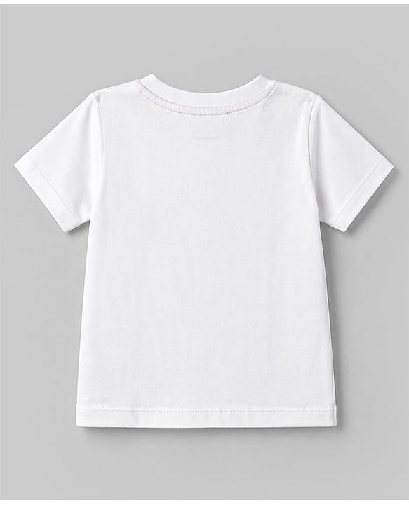 Babyhug 100% Cotton Knit Half Sleeves T-Shirt With Basketball Print - Multicolor