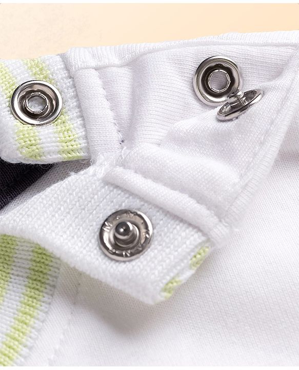 Babyhug 100% Cotton Knit Half Sleeves Text Printed T-Shirt - White