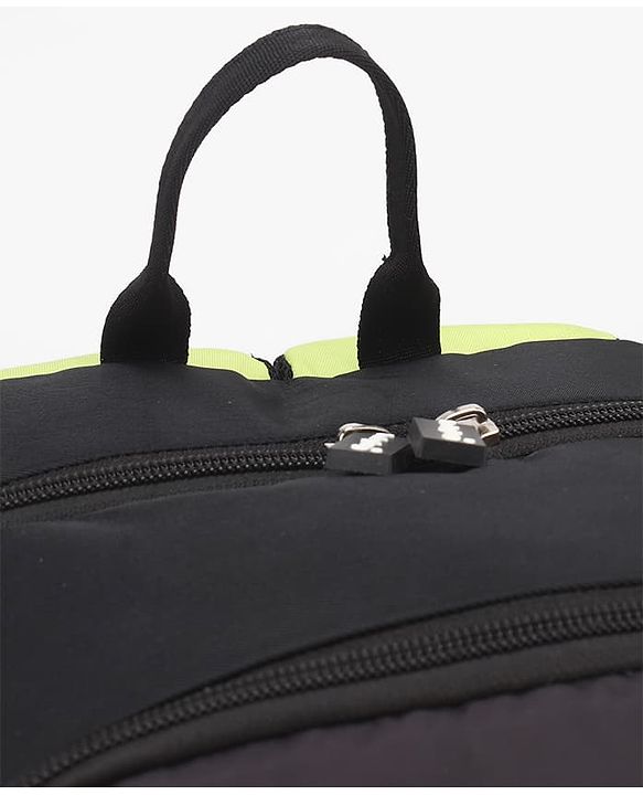 Babyhug Disney Mickey Mouse 16 inches 100% Effort School Backpack | 2 Main Compartment, 1 Front Pocket, 2 Side Bottle Pocket - Black