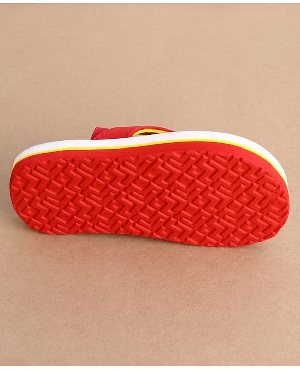 Cute Walk by Babyhug Disney Back Strap Closure Flip Flops With Mickey Mouse Print - Blue & Red