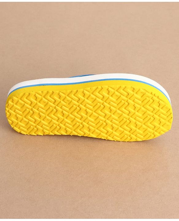 Cute Walk by Babyhug Disney Flip Flops With Stitch Print - Blue